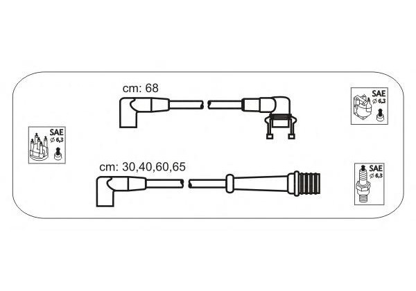 Комплект проводів запалювання Renault Safrane (2.0, 2.0 12V, 2.2)